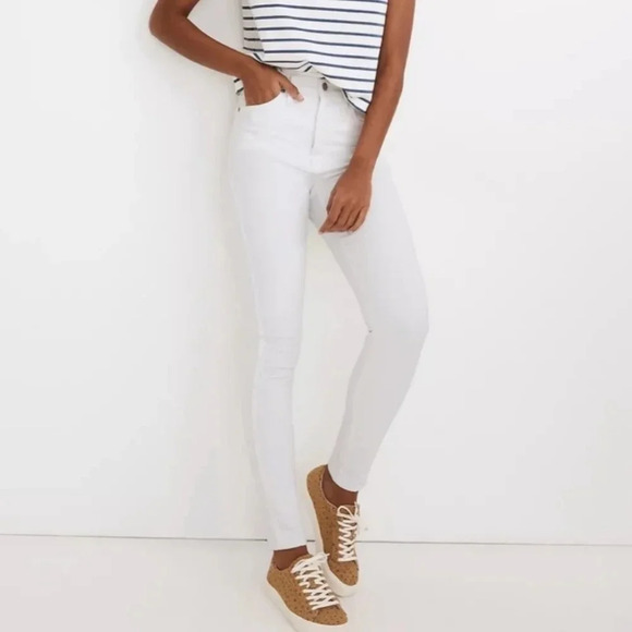 NWT Madewell White 10" High-Rise Skinny Jeans 23 - Picture 9 of 9